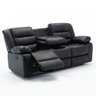 Poltrona Reclinável Manual de Cinema Hollywood 3 Lugares Porta Copos-massagem-aquecimento Preto - 6