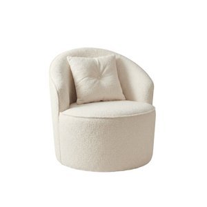 Poltrona Orgânica Decorativa Confortável Amore Bouclê Off White - Montanari's Decor