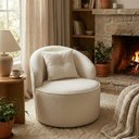 Ver imagem 1 de Poltrona Orgânica Decorativa Confortável Amore Bouclê Off White - Montanaris Decor
