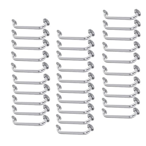 Alça de Apoio Inox Barra 50cm Kit 30 Unidades Idoso Acessibilidade Cadeirante Suporte Corrimao Banhe