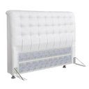 Ver imagem 1 de Cabeceira Casal Ana 140 Cm Cama Box Ana Corino Branco - Fm