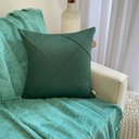 Ver imagem 2 de Kit 3 Capas de Almofada Broderie Verde Drapeada Costela Menta 43cm