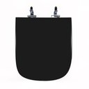 Ver imagem 1 de Assento Sanitário Poliéster para Louça Quadra (deca) Super Luxo Cromado (reb. Oculto) Ébano