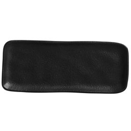 Jogo 6 Travessas Sushi 22x9cm Orgânico Preto Matte Cerâmica Porto Brasil - 2