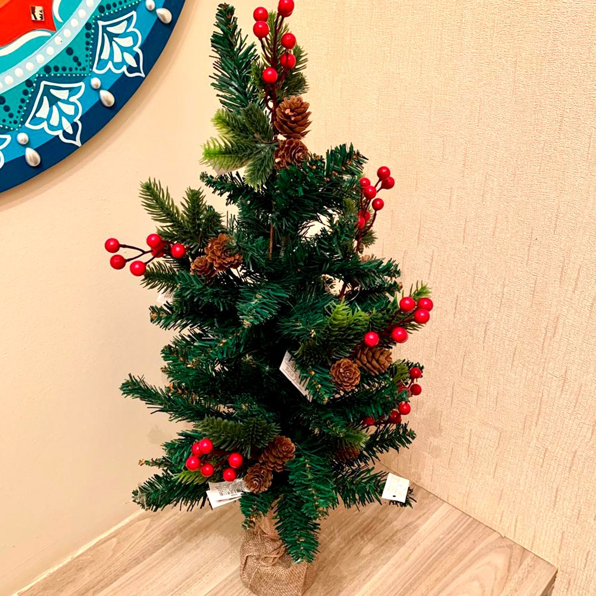 Árvore de Natal 60CM Pequena Pinheirinho Mesa Simples Decoração Envio  Imediato