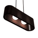 Ver imagem 2 de Luminária Pendente Veneza Modelo Ripado -:Marrom