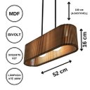 Ver imagem 5 de Luminária Pendente Veneza Modelo Ripado -:Marrom