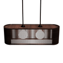 Ver imagem 3 de Luminária Pendente Veneza Modelo Ripado -:Marrom