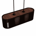 Ver imagem 1 de Luminária Pendente Veneza Modelo Ripado -:Marrom