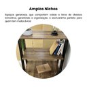 Ver imagem 6 de Conjunto 2 Peças Sala de Estar Escrivaninha e Estante Match com Porta Preto/Pinho