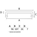 Ver imagem 4 de Puxador Norbello Il 1740 - Ouro Real - 96mm