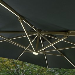 Ombrelone Guarda Sol Gold Led Alumínio Verde Escuro 3,0 X 3,0 C/ Base em 100 L - 2