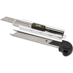Estilete Largo 18mm Corpo Alumínio Com Guia Metálica Botão T - 3