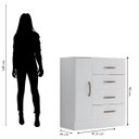 Ver imagem 5 de Cômoda Sapateira para Quarto 1 Porta 4 Gavetas Lisa Branco