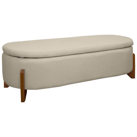 Puff Baú Organizador de Sapatos Thor para Cama Queen Bouclé:bege