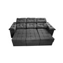 Ver imagem 5 de Sofa Itália 2,80 Mts Retrátil e Reclinavel Tecido Suede Cinza - Cama InBox