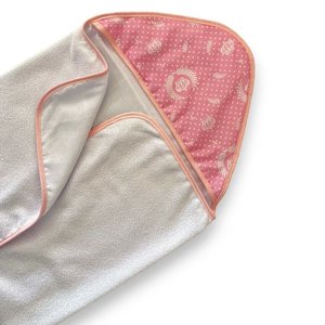 Toalha C/capuz Poliéster Estampada - Nobreza Rosa