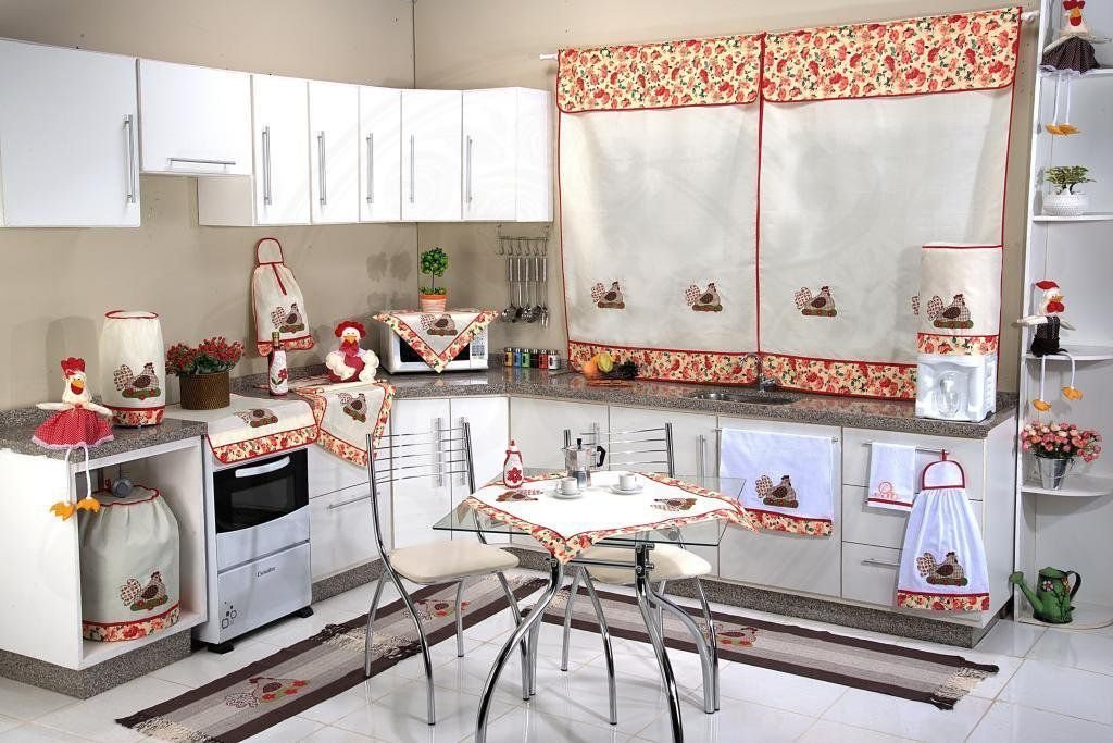 Itens para Cozinha em Patchwork - Galinha Florida Arte & Tear Capa de Galão - 20 Litros - 1