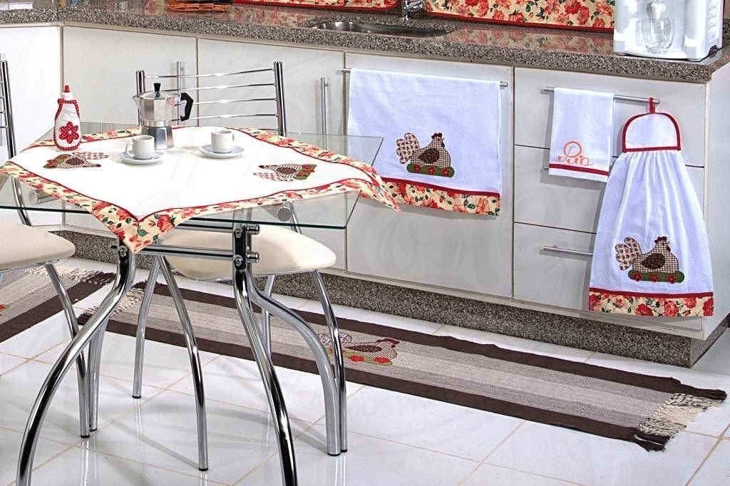 Itens para Cozinha em Patchwork - Galinha Florida Arte & Tear Capa de Galão - 20 Litros - 2