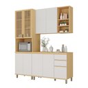 Ver imagem 6 de Cozinha Compacta 100 MDF 3 Peças com Espaço para Micro-Ondas e Tampo 190cm Aura Luciane Móveis