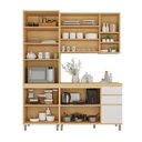Ver imagem 7 de Cozinha Compacta 100 MDF 3 Peças com Espaço para Micro-Ondas e Tampo 190cm Aura Luciane Móveis