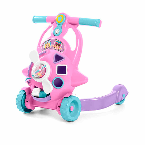 Andador Infantil Bebê Aviador com Som - TaTeTi Rosa