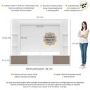 Ver imagem 6 de Estante Com Suporte Tv 65" E 2 Portas Oslo Multimóveis V3386 Branca/Lacca Fumê Branco/Lacca Fumê