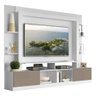 Estante Com Suporte Tv 65" E 2 Portas Oslo Multimóveis V3386 Branca/Lacca Fumê Branco/Lacca Fumê - 1