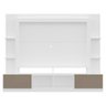 Estante Com Suporte Tv 65" E 2 Portas Oslo Multimóveis V3386 Branca/Lacca Fumê Branco/Lacca Fumê - 3
