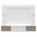 Ver imagem 3 de Estante Com Suporte Tv 65" E 2 Portas Oslo Multimóveis V3386 Branca/Lacca Fumê Branco/Lacca Fumê