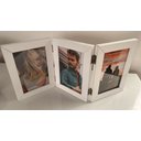 Ver imagem 1 de Porta Retrato Articulado Decorativo 10 X 15cm 3 Fotos