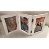 Porta Retrato Articulado Decorativo 10 X 15cm 3 Fotos - 1