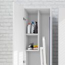 Ver imagem 2 de Armário Multiuso Lavanderia 36cm 2 Nichos 1 Porta Suelen Branco T02-D'Rossi
