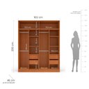 Ver imagem 3 de Guarda Roupa 4 Portas 4 Gavetas Móveis Valência