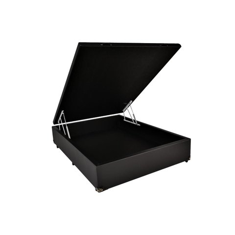 cama box baú casal suede preto  medida 138x188x42