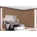 Ver imagem 1 de Quarto Casal Modulado Seletto 6 Peças (1 Ponte + 1 Closet Canto + 1 G Roupa 2ptas + 1 G Roupas