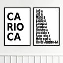 Ver imagem 1 de Kit 2 Quadros Rio de Janeiro - Gírias 24x18cm - com Vidro:moldura Branca