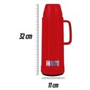 Ver imagem 2 de Garrafa Térmica 1 Litro Rolha Mor Vermelha - Chá Café Leite Agua Suco - Garrafa Térmica