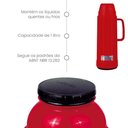 Ver imagem 3 de Garrafa Térmica 1 Litro Rolha Mor Vermelha - Chá Café Leite Agua Suco - Garrafa Térmica