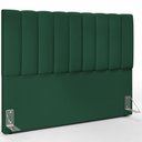 Ver imagem 3 de Kit Cabeceira Cama Box Casal King 195cm com Calçadeira Baú Dália W01 Suede Verde Musgo - Lyam