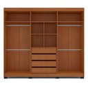 Ver imagem 5 de Guarda-Roupa 6 Portas 4 Gavetas Móveis Valência Azul/Freijó