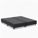 Ver imagem 1 de Cama Box King Bipartida 96 Diversas Cores (193x203x40):corino Preto/king
