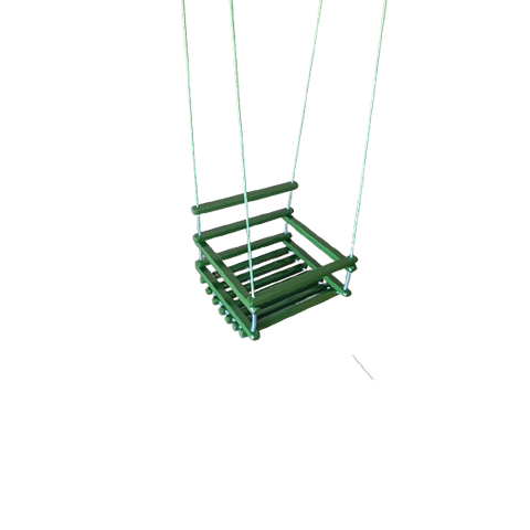 Balanço Gangorra Infantil Madeira 50x40 Verde Suporta 100kg