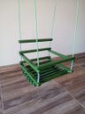 Ver imagem 2 de Balanço Gangorra Infantil Madeira 50x40 Verde Suporta 100kg