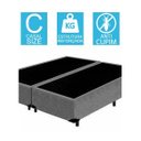 Ver imagem 2 de Base Cama Box Bipartido Casal Suede Cinza 40x138x188