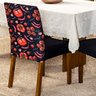 Kit de Capas de Cadeira Jantar Estampadas Ajustável com Elástico 10 Peças - Protetora Cozinha Malha  - 3