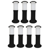Poste Balizador Luminária Sítio Jardim 35cm Preto Kit 7 - 1