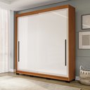 Ver imagem 1 de Guarda Roupa 2 Portas de Correr 2 Gavetas Móveis Valência Branco/Freijó