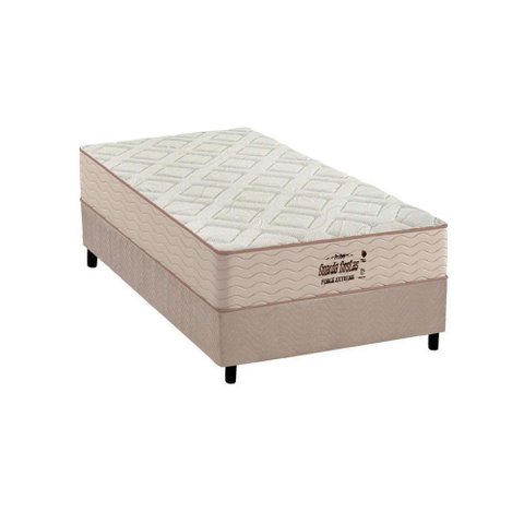 Cama Box Solteiro: Colchão Ortopédico Probel Ag65 Force Extreme + Base Crc Suede Clean(88x188)