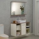 Ver imagem 4 de Gabinete e Armário 100cm Inspira Design Branco/Bronze